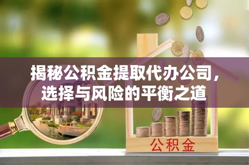 普兰揭秘公积金提取代办公司，选择与风险的平衡之道