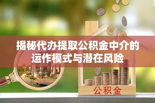 普兰揭秘代办提取公积金中介的运作模式与潜在风险